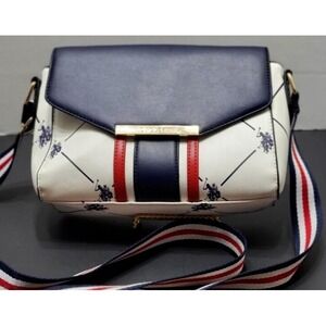 US Polo Assn. HERITAGE CROSSBODY BAG - Navy, Ivory, Red Vintage